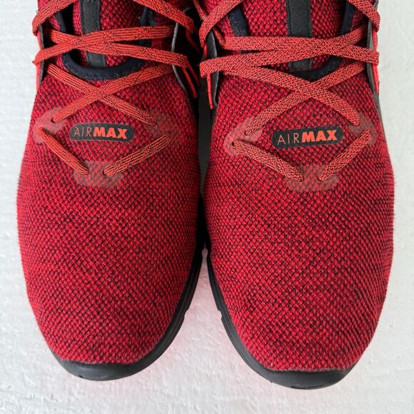 Nike Air Max Sequent 3 Running Shoes Black Total Crimson 921694-066 Size 13